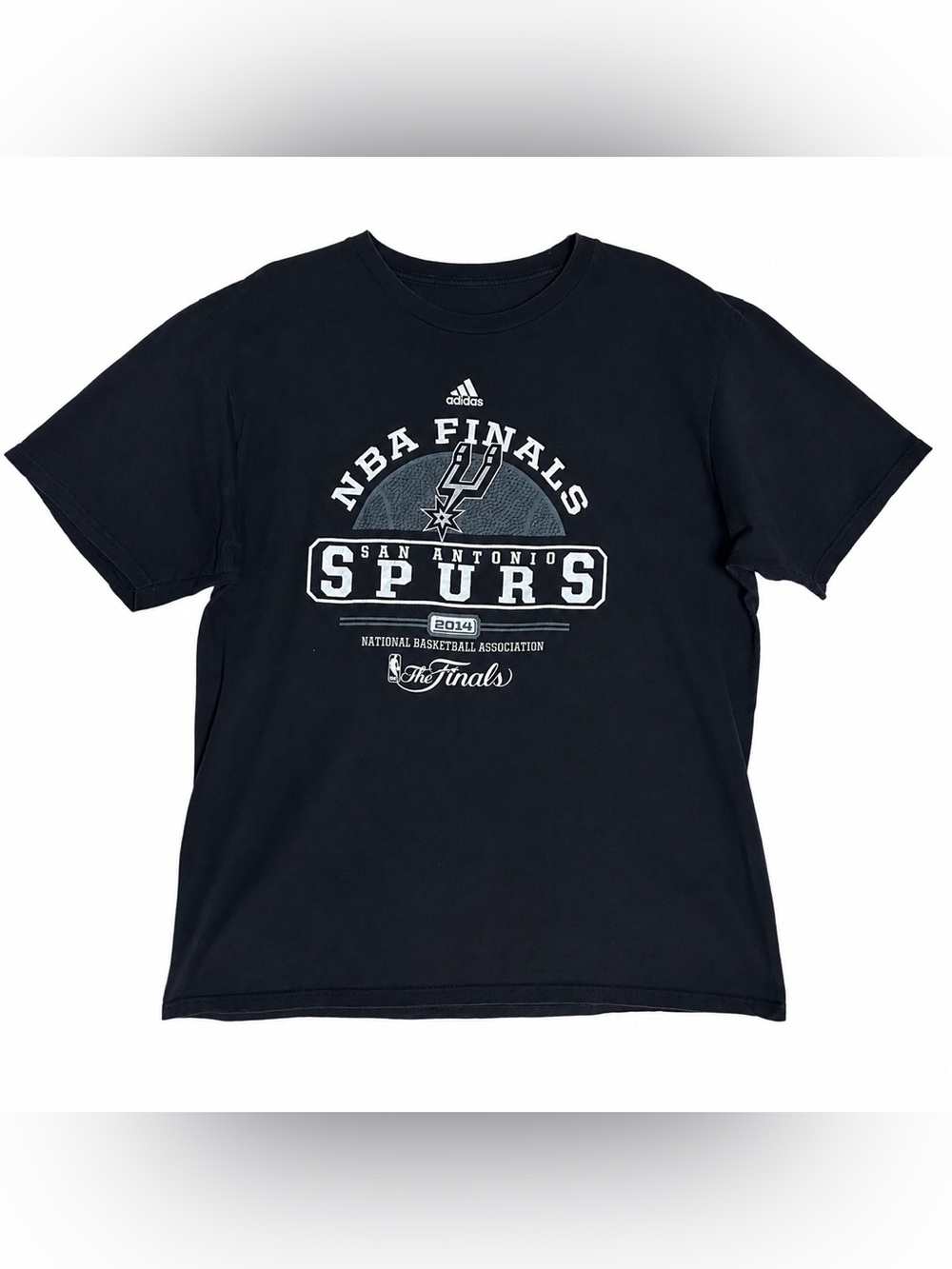 Adidas San Antonio Spurs 2014 NBA Finals Black T-Shirt Mens XL 100% Cotton